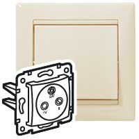 LEGRAND-774337 Valena TV-RD-SAT aljzat átmenő 14 dB, elefántcsont