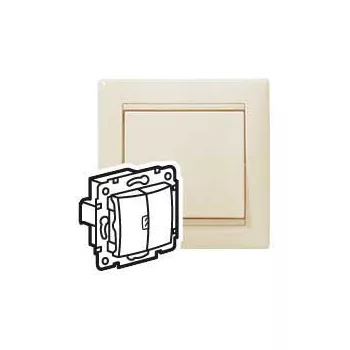   LEGRAND-774345 Valena csillárkapcsoló egy ellenőrzőfénnyel, elefántcsont