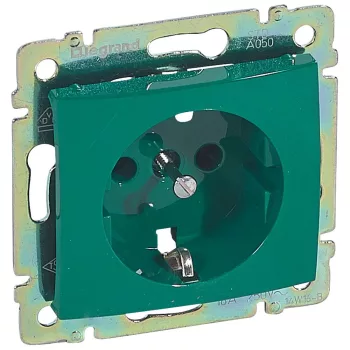 LEGRAND-774372 Valena 2P+F csatlakozóaljzat zöld