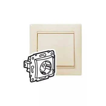   LEGRAND-774395 Valena 2P+F csatlakozóaljzat kiemelővel elefántcsont