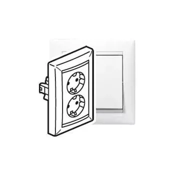LEGRAND-774400 Valena 2x2P+F csatlakozóaljzat fehér
