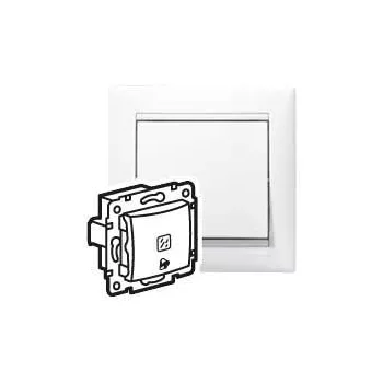   LEGRAND-774415 Valena egypólusú nyomó csengőjellel, jelzőfénnyel, fehér