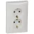 LEGRAND-774427 Valena 2x2P+F csatlakozóaljzat biztonsági zsaluval, fehér
