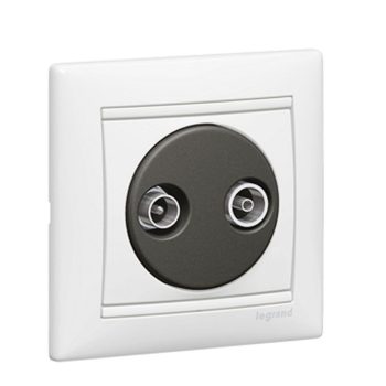   LEGRAND-774432 Valena TV-RD antenna-csatlakozóaljzat végzáró, 1,5dB fehér