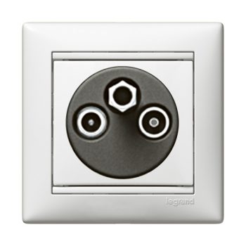   LEGRAND-774435 Valena TV-RD-SAT antenna-csatlakozóaljzat végzáró, 1,5dB fehér