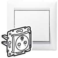 LEGRAND-774437 Valena TV-RD-SAT antenna-csatlakozóaljzat átmenő 14 dB, fehér