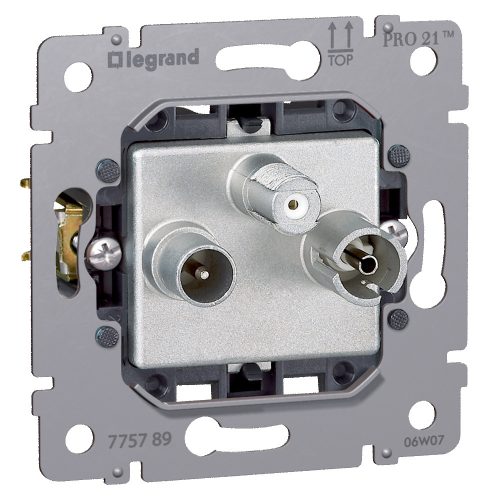 LEGRAND-775789 Galea Life TV-RD-SAT aljzat mechanizmus, végzáró, 1,5 dB 