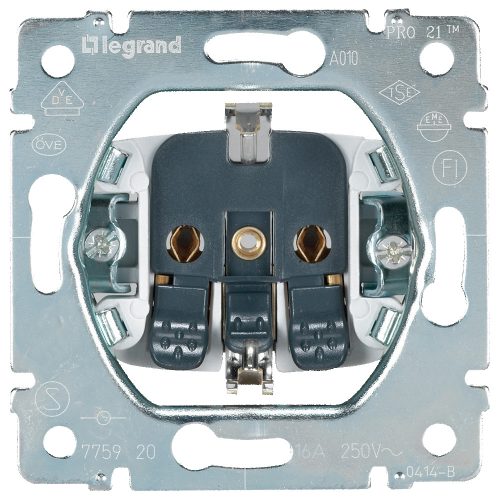 LEGRAND-775920 Galea Life 2P+F földelt csatlakzóaljzat mechanizmus, rugós
