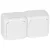 LEGRAND-782374 Forix IP44 fk 2x2P+F földelt csatlakozóaljzat, 16A, csapófedéllel, biztonsági zsaluval, fehér