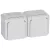 LEGRAND-782394 Forix IP44 fk 2x2P+F földelt csatlakozóaljzat, 16A, csapófedéllel, biztonsági zsaluval, szürke