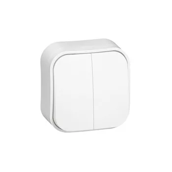   LEGRAND-782402 Forix IP20 falon kívüli kettős egypólusú kapcsoló, 10 AX - 250 V~ fehér