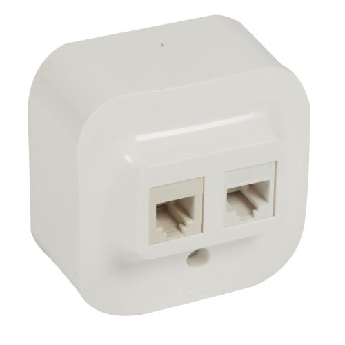 LEGRAND-782421 Forix IP20 fk 1xRJ45 Cat5e UTP informatikai + RJ11 telefoncsatlakozóaljzat fehér