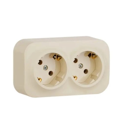 LEGRAND-782443 Forix IP20 falon kívüli 2x2P+F csatlakozóaljzat, 16 A, biztonsági zsalu nélkül, bézs