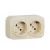 LEGRAND-782443 Forix IP20 falon kívüli 2x2P+F csatlakozóaljzat, 16 A, biztonsági zsalu nélkül, bézs