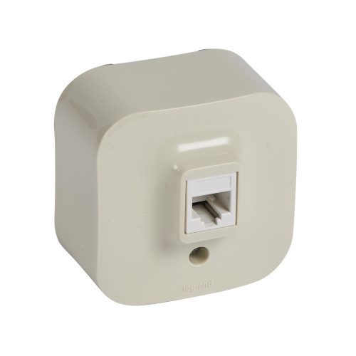 LEGRAND-782444 Forix IP20 falon kívüli 1x RJ11 telefon-csatlakozóaljzat bézs