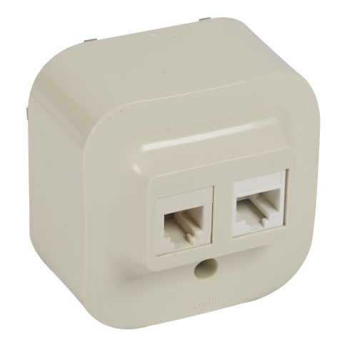 LEGRAND-782451 Forix IP20 falon kívüli 1xRJ45 Cat5e UTP  + RJ11 aljzat bézs
