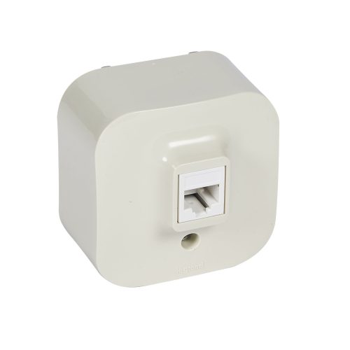 LEGRAND-782454 Forix IP20 falon kívüli 1x RJ45 Cat. 5e UTP informatikai csatlakozóaljzat bézs