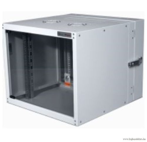 LEGRAND-EVO9U6060 LEGRAND fali rack szekrény, 19''  9U SZÉL: 600 MÉLY: 600 MAG: 495 szürke egyrészes, üvegajtós készre szerelt MAX: 65 kg Evoline