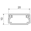 KOPOS ELEKTRO - LHD 20X10HF HD - Vezetékcsatorna Műa csatorna  20x10mm tetővel fehér halogémentes 2m 60m/cs