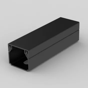   KOPOS ELEKTRO - LHD 20X20 FD - Vezetékcsatorna Műa csatorna  20x20mm tetővel fekete UV-stabil 2m 48m/cs