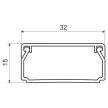 KOPOS ELEKTRO - LHD 32X15 P2 - Vezetékcsatorna Műa csatorna 32 x 15 mm tetővel fehér 2m öntapadós 80m/cs