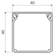 KOPOS ELEKTRO - LHD 40X40 TD - Vezetékcsatorna Műa csatorna  40x40mm tetővel 2m sötét barna, 20m/cs anyagában szín