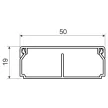 KOPOS ELEKTRO - LHD 50X20/1 HD - Vezetékcsatorna Műa csatorna  50x20mm/1 tetővel fehér osztott, 1 válaszfallal 2m/szál 32m/cs
