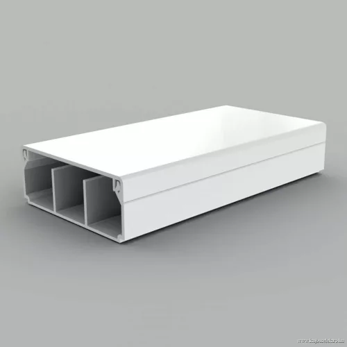 KOPOS ELEKTRO - LHD 50X20/2 HD - Vezetékcsatorna Műa csatorna  50x20mm/2 tetővel fehér osztott, 2 válaszfallal 2m/szál 32m/cs