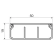 KOPOS ELEKTRO - LHD 50X20/2 HD - Vezetékcsatorna Műa csatorna  50x20mm/2 tetővel fehér osztott, 2 válaszfallal 2m/szál 32m/cs