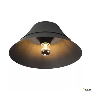   SCHRACK - BATO 45 CW, beltéri mennyezeti lámpa, fekete, E27, max. 60W - LI1000443-