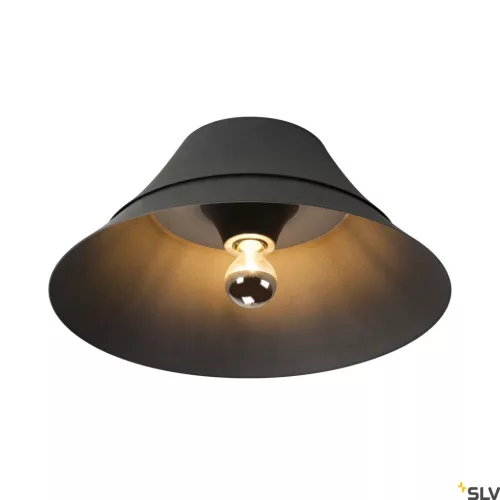 SCHRACK - BATO 45 CW, beltéri mennyezeti lámpa, fekete, E27, max. 60W - LI1000443-