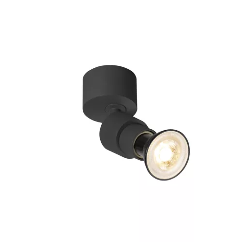 SCHRACK - PURI 2.0 Basic kerek  1x max. 6W GU10 fekete Surface-mounted wall and ceiling light - LI1008229-