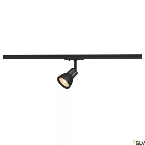 SCHRACK - PURIA Spot, fekete GU10, max. 50W,  1 fázisú adapterrel 1 fázisú adapterrel - LI143450--