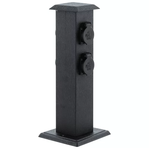 SCHRACK - Park 4 energiaoszlop, acél/fekete, IP44  - LI67082---