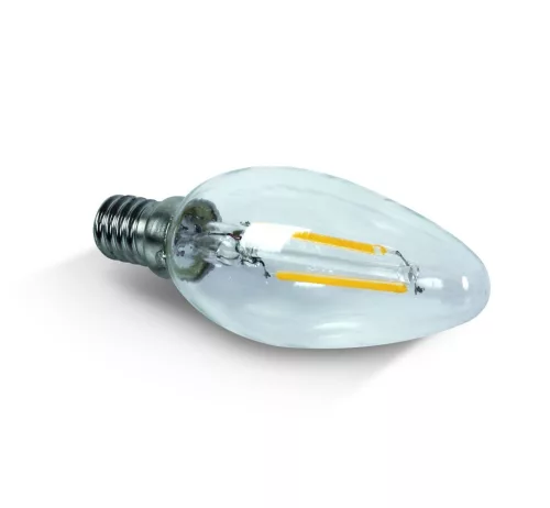 SCHRACK - LED Retro gyertya tiszta, E14, 1,8W, 3000K, 225lm 25 LAMPS - LID13316--