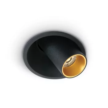   SCHRACK - Hamal LED 6,5W 550lm 930 IP20 700mA Dimm 36° fekete süllyesztett spot, forgatható, 700mA vezérlő nélkül - LID15445--