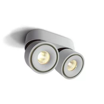   SCHRACK - Onda X-2 LED 16W 1200lm 830 IP20 220-240V 25° fehér fali- és mennyezeti lámpa, vezérlővel, forgatható és dönthető - LID15496--