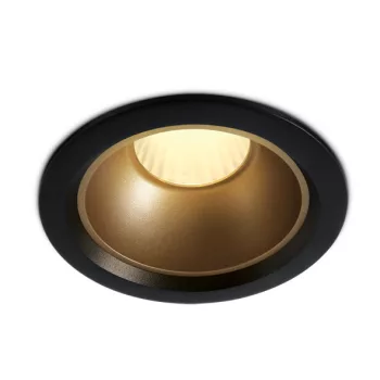   SCHRACK - Izar LED 20W 1600lm 830 IP20 220-240V 45° fekete süllyesztett spot, 500mA vezérlővel, fekete és sárgaréz reflektorral - LID15507--