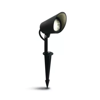   SCHRACK - Gill-S LED 8W 520lm 830 IP65 24VDC Dimm 38° fekete kerti lámpa, 24V DC vezérlő nélkül, forgatható és dönthető - LID15528--
