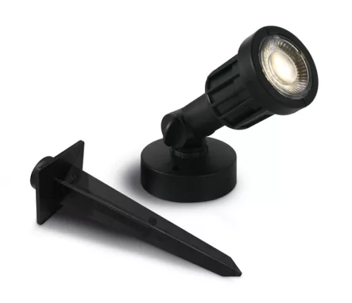 SCHRACK - Varese LED 5W 400lm 830 IP65 100-240V 38° fekete Kerti lámpatest - LID15873--