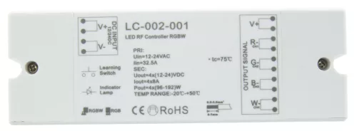SCHRACK - LED RGBW vezérlő egység, RF vevő  - LILC002001