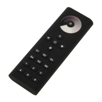   SCHRACK - LED RF WiFi vezérlő, mono távirányító - 6 zónás, fekete  - LILC012009