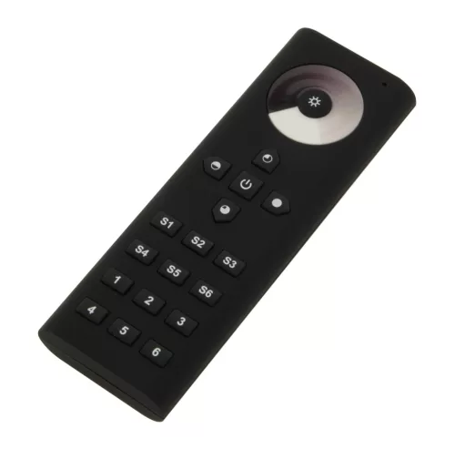 SCHRACK - LED RF WiFi vezérlő, mono távirányító - 6 zónás, fekete  - LILC012009