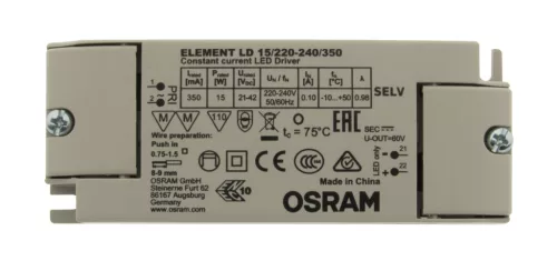 SCHRACK - LED OS - tápegység 15W/350mA LD (CC) MM IP20  - LINT005315