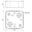 KOPOS ELEKTRO - LK 80X28 THF HB - Kapocsdoboz Elosztódoboz HF -10/100db