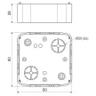 KOPOS ELEKTRO - LK 80X28 T SD - Kapocsdoboz Elosztódoboz -10/100db