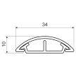 KOPOS ELEKTRO - LO 35 P2 - Taposócsatorna Taposócsatorna 34x10,5mm tetővel fehér 2m öntapadós