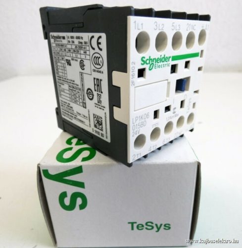 SCHNEIDER LP1K06015BD - Mágneskapcsoló 2,2kW 6A 24VDC