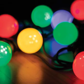   SOMOGYI ELEKTRONIC - LPL 30/M - LED kültéri fényfüzér, 30 színes gömb, 14,5 m