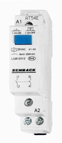 SCHRACK-LQ612024 Sorbaépíthető impulzuskapcsoló, 2z, 24VAC/12VDC, 16A, 1KE